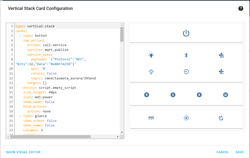 HA MQTT button configuration